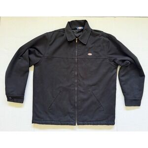 Dickies Vintage Y2K Quilted Eisenhower Jacket Size Large Black Men Utility Zip
